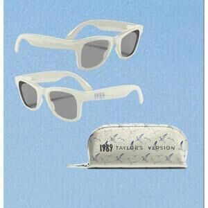 Taylor Swift 1989 (Taylor's Version) Cream Sunglasses and Case